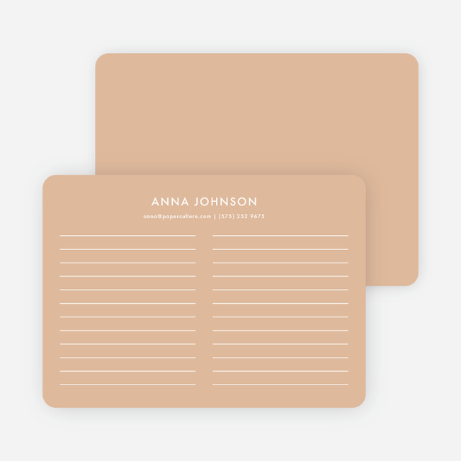 Line Up Note Cards - Orange