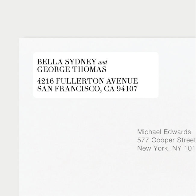 black address labels