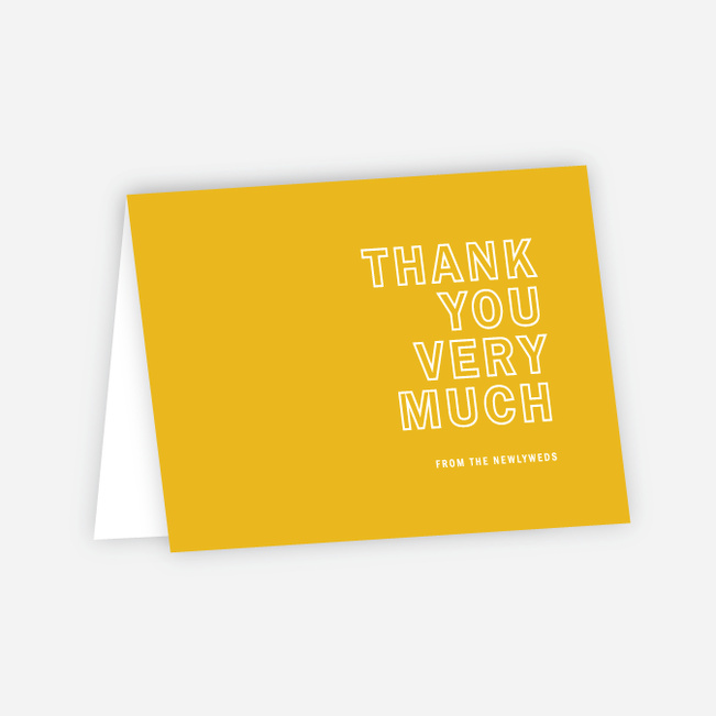 Color Up Wedding Thank You Cards - Yellow