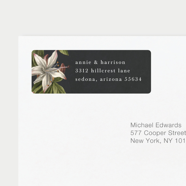 wedding return labels