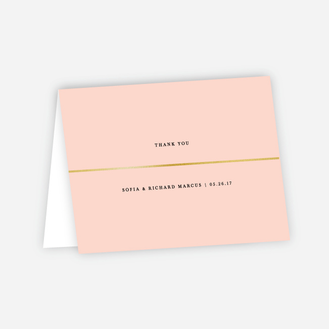 Less is More Wedding Thank You Cards - Pink