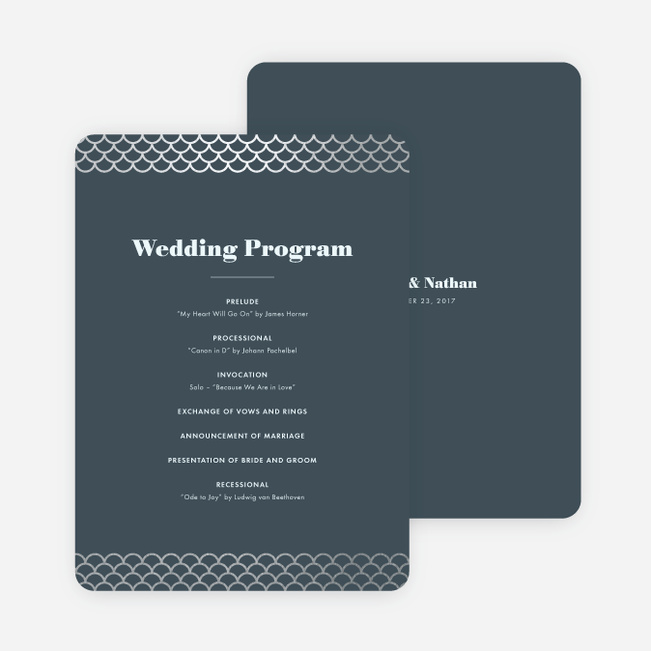 making waves wedding programs paper culture