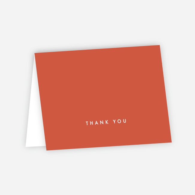 Color Pop Wedding Thank You Cards - Red