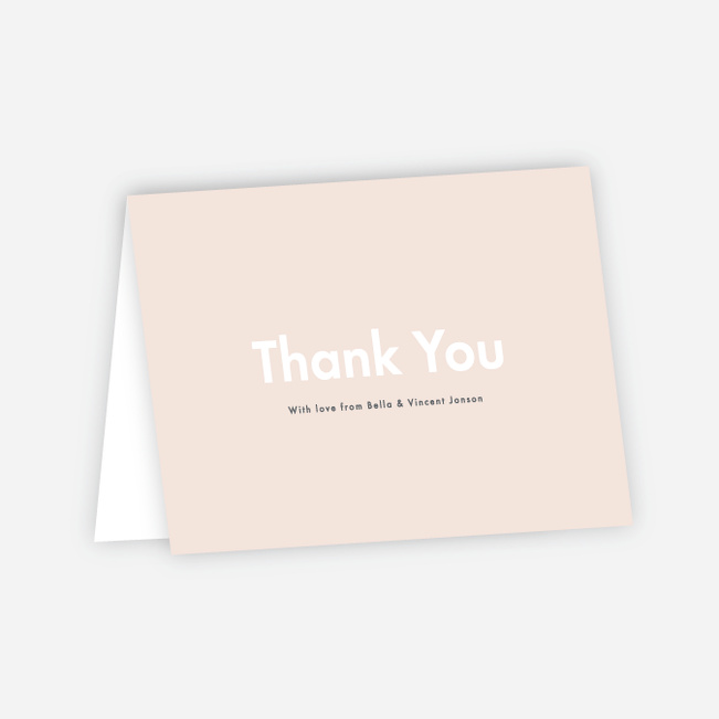 Look to Your Laurels Wedding Thank You Cards - Beige