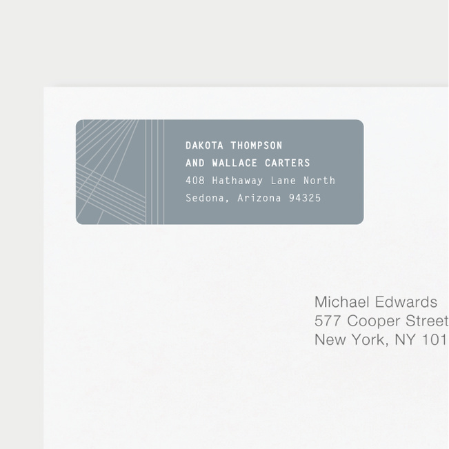 Less is More Wedding Return Address Labels