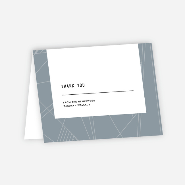 Label It Wedding Thank You Cards - Blue