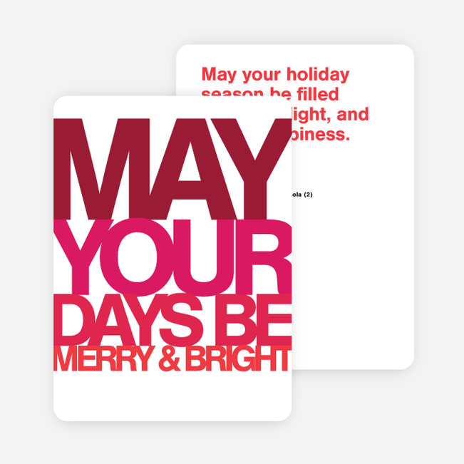 Bold Greetings Holiday Cards - Red