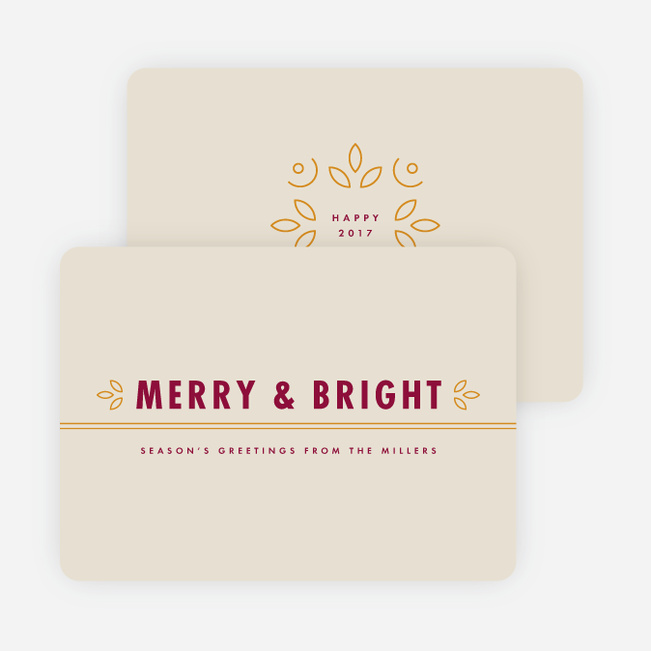 Merry & Bright New Year Cards - Red