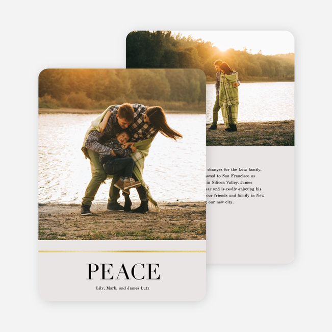 Peace & Quiet Holiday Cards - Beige