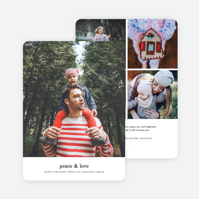 Simple Wish Family Photo Holiday Cards - Black