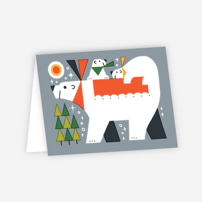 Vintage Bear Holiday Cards - Multi