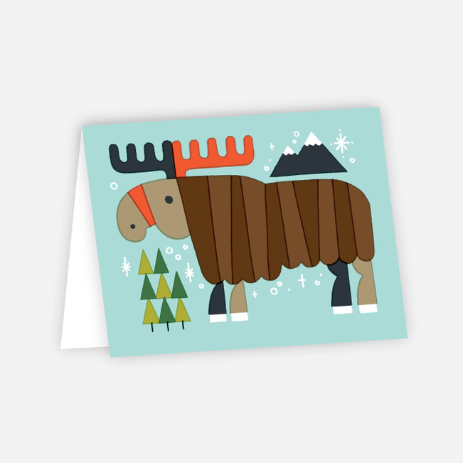 Vintage Moose Holiday Cards - Multi