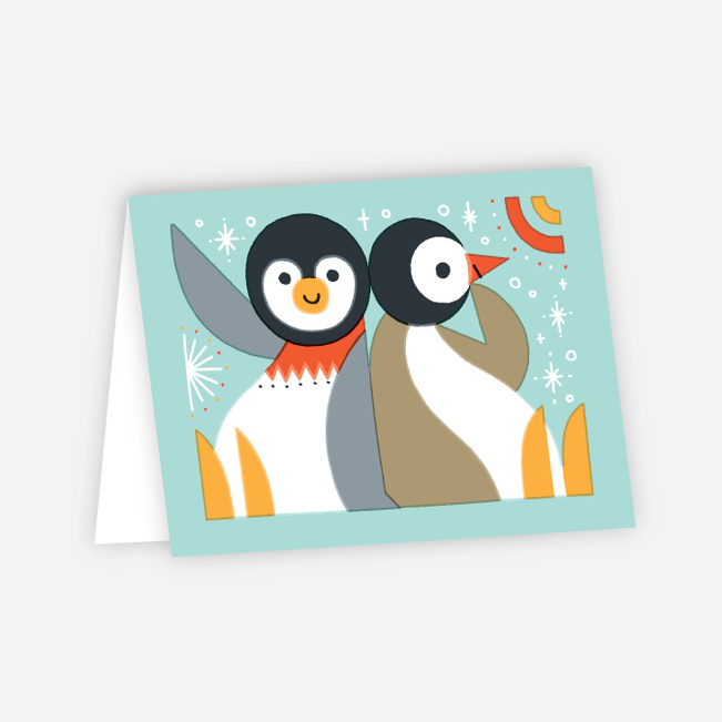 Vintage Penguin Holiday Cards - Multi