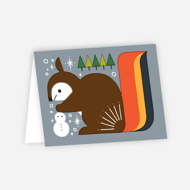 Vintage Squirrel Holiday Cards - Multi