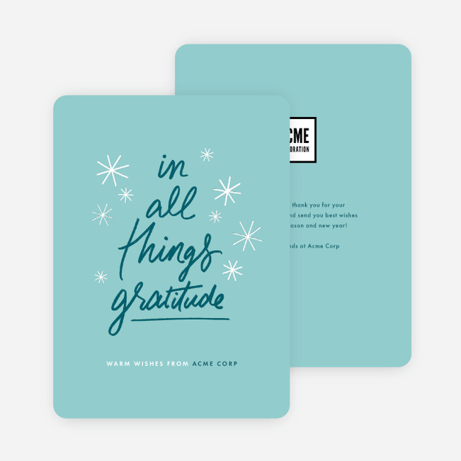 Express Gratitude Corporate Holiday Cards