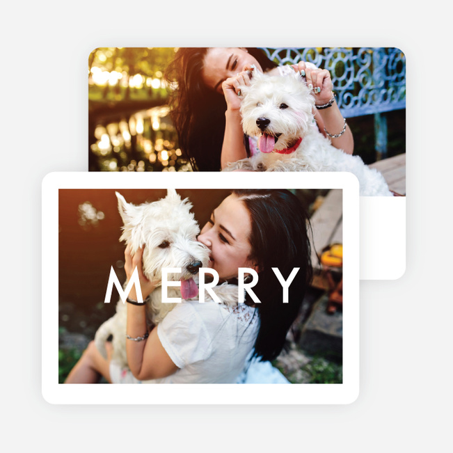 Photo First Holiday Cards - Black
