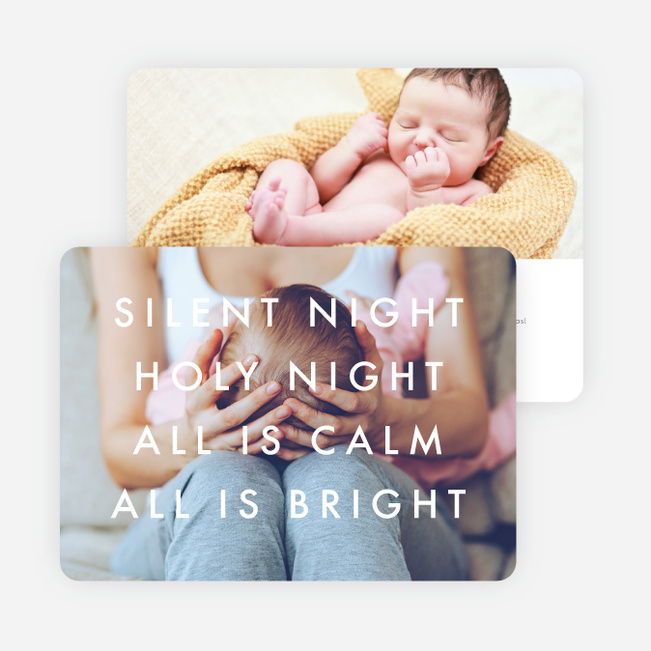 Photo Words Christmas Cards - Black