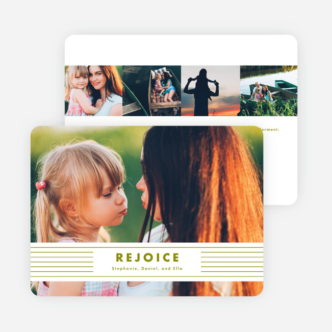 Rejoice Banner Holiday Cards - Green