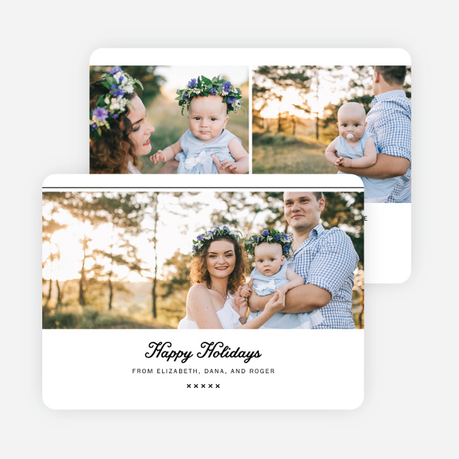 Script Holiday Cards - Black