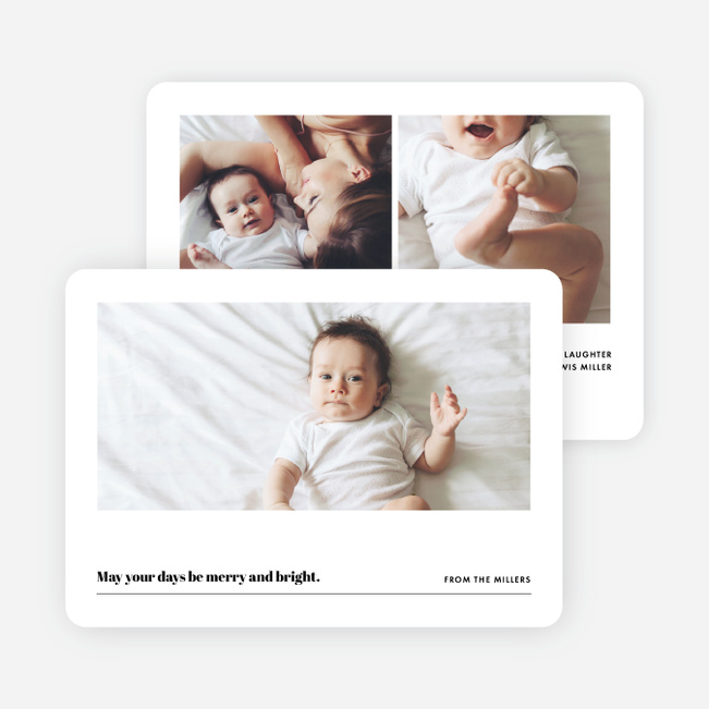Slideshow Family Photo Holiday Cards - Black