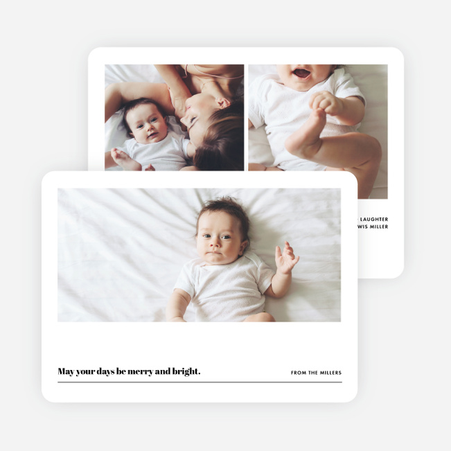 Slideshow Family Photo Holiday Cards - Black