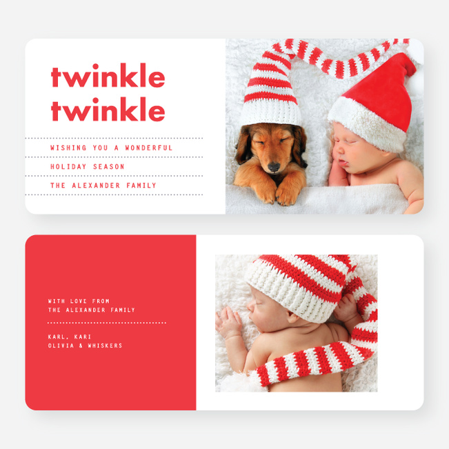 Twinkle Twinkle Holiday Cards - Red