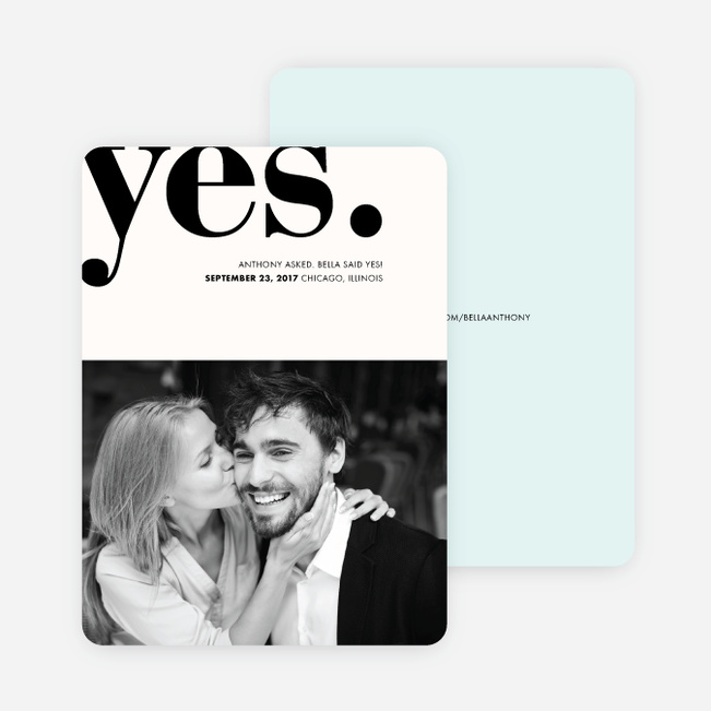 Boldly Typographic Wedding Save the Date Cards - Blue