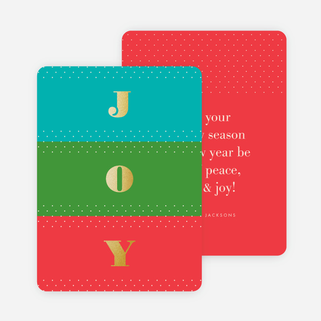 Foil Colors of Joy Holiday Cards - Red