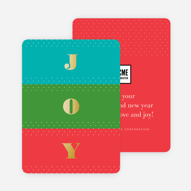 foil split colors corporate holiday cards paper culture