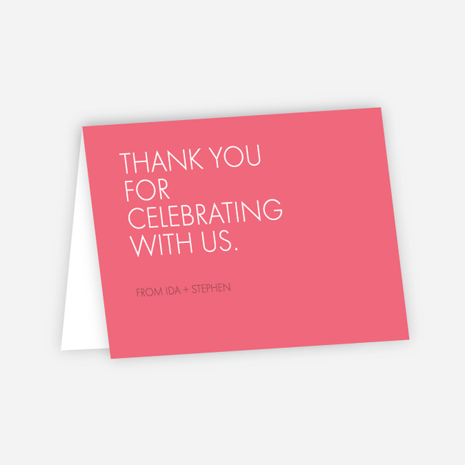 All Caps Wedding Response Addressing. - Pink