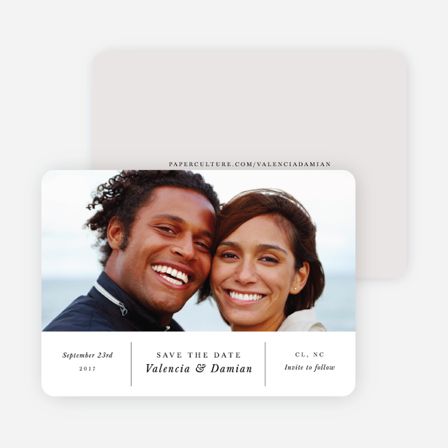 Chic Sophistique Wedding Save the Date Cards - Black