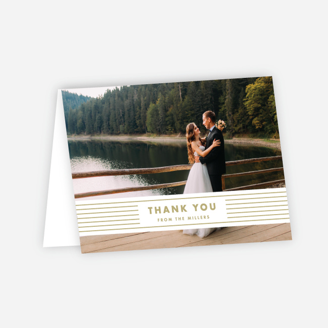 Diamond Chic Wedding Thank You Cards - Beige