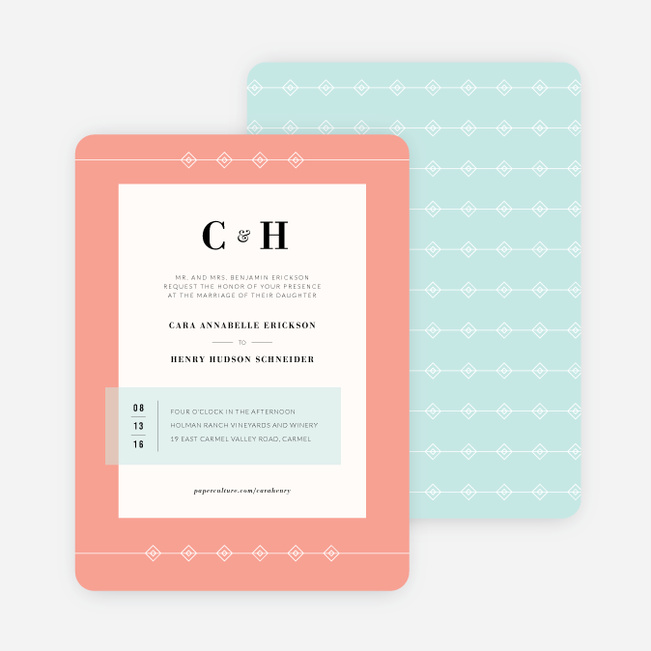 Diamonds in the Rough Wedding Invitations | Paper Culture