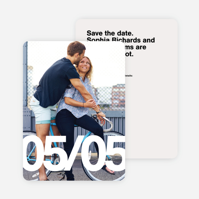 Fortune Favors the Bold Save the Dates - Black