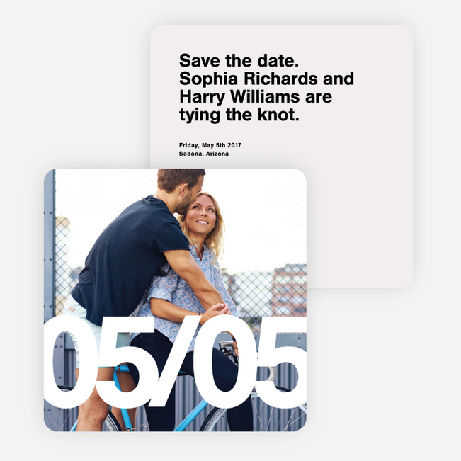 Fortune Favors the Bold Save the Dates - Black