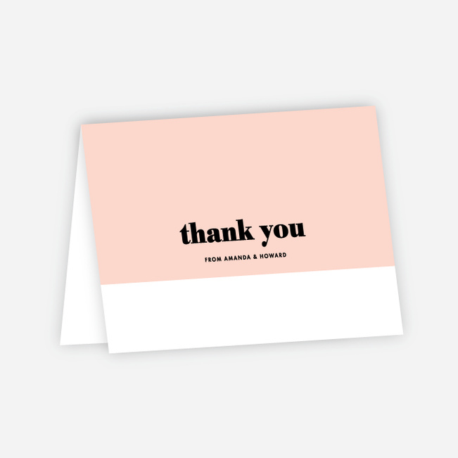 Sealed with a Ring Wedding Thank You Cards - Pink