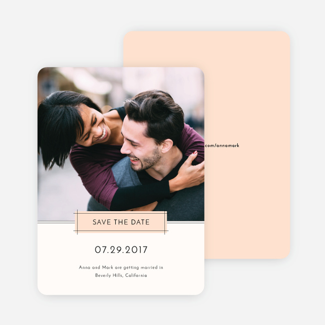 Simple Lines Save the Dates - Pink