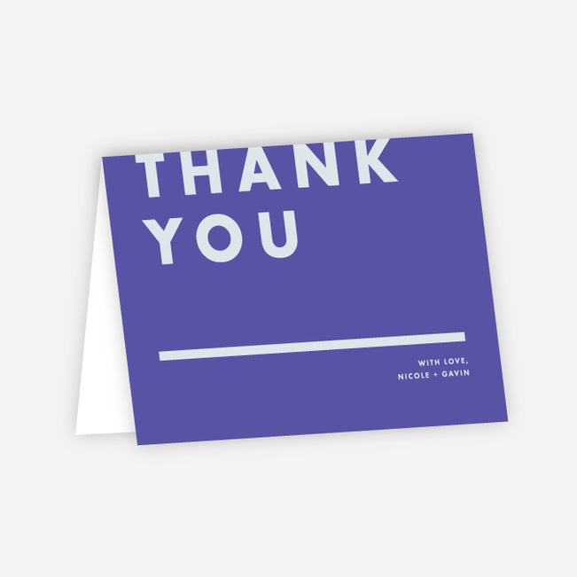 Today’s Modernist Wedding Thank You Cards - Purple