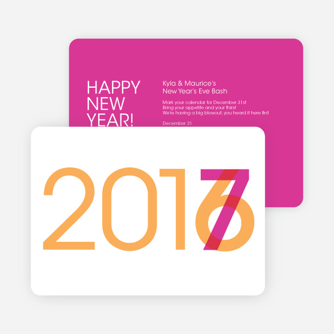 Changing Years New Year’s Party Invitation - Pink