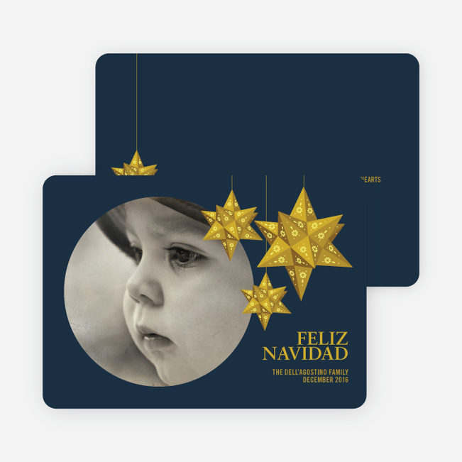 Feliz Navidad Photo Cards - Gold