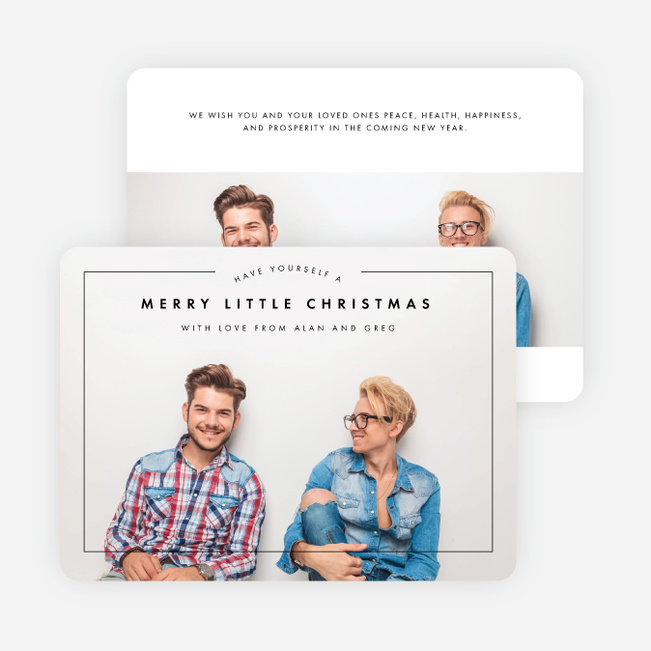 Merry Arc Photo Christmas Cards - Black