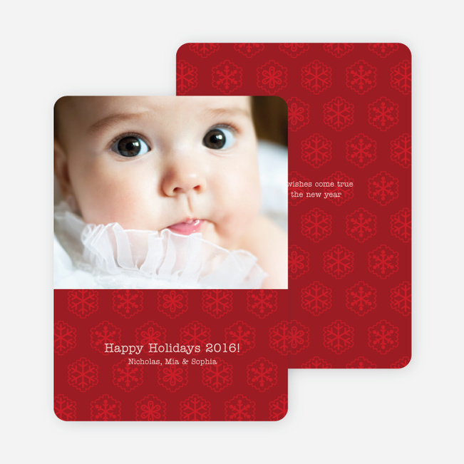 Snowflake Cards for the Holidays - Brick Red