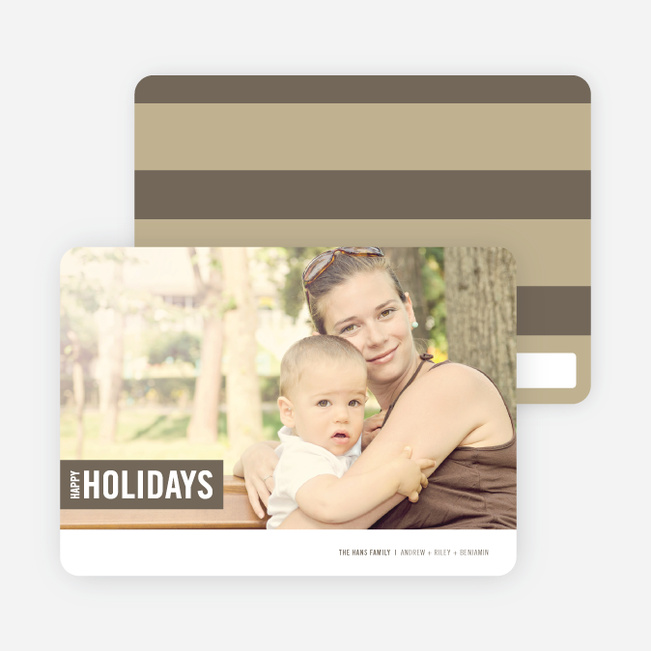 Holiday Band Holiday Photo Cards - Dune