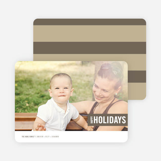 Holiday Band Holiday Photo Cards - Brown