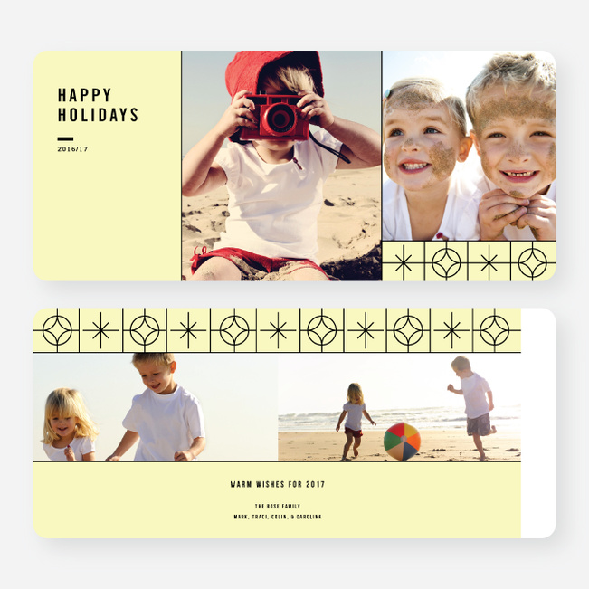Reach for the Stars Holiday Card - Yellow