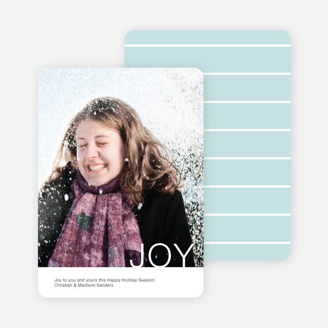Simple Joy Holiday Photo Cards - Black