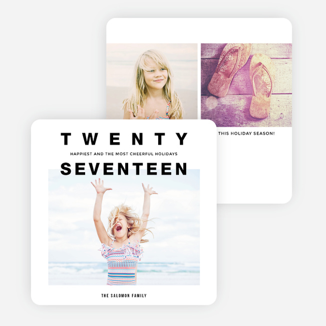 Big Announcement New Year Cards - Black