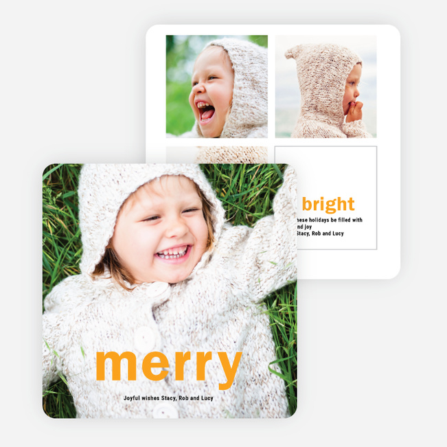 Big Wishes Holiday Christmas Cards - Orange
