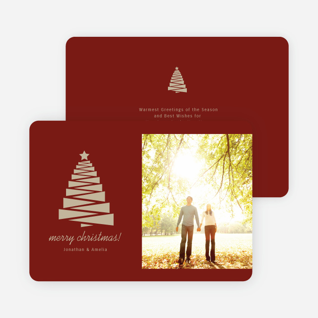 Crafty Christmas Tree Card - Red