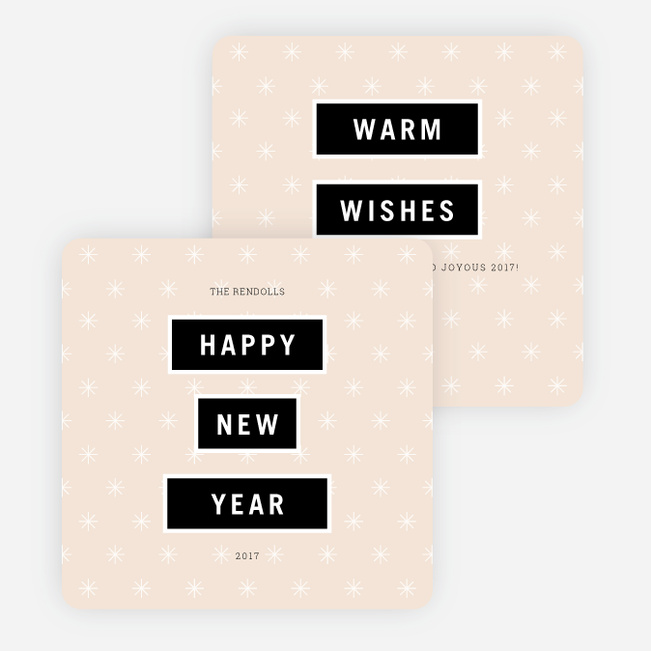 Modern and Bold New Year Cards - Pink